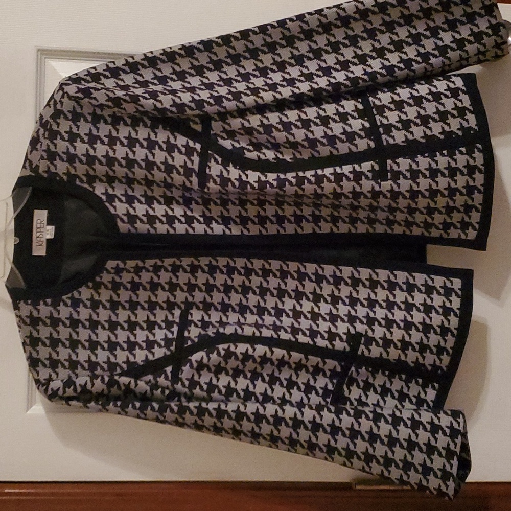 Kasper Houndstooth Blazer 16w - image 1